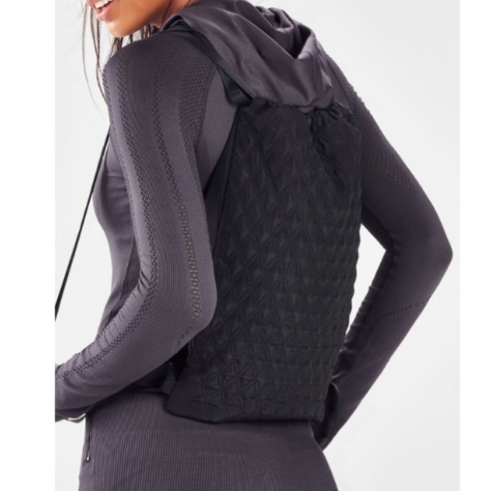 FABLETICS Quilted Drawstring Cinch Backpack